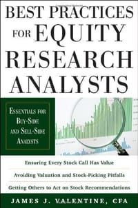 书籍 Best Practices for Equity Research Analysts的封面