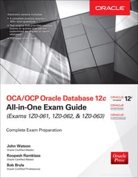 书籍 OCA/OCP Oracle Database 12c All-in-One Exam Guide的封面