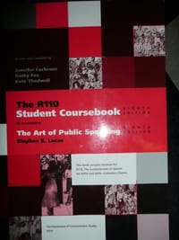 The R110 Student Coursebook to accompany The Art of Public Speaking (for IUPUI and IUPU - Columbus C