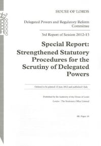 3rd Report of Session 2012-13