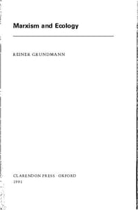 Marxism and Ecology