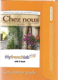 MyFrenchLab with Pearson EText - Access Card - for Chez Nous