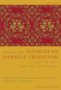 Sources of Japanese Tradition, Volume 2, Second Edition, Abridged