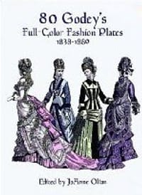 80 Godey's Full-Color Fashion Plates (1838-1880)