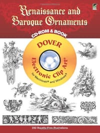 Renaissance and Baroque Ornaments CD-ROM and Book文艺复兴和巴洛克式装饰