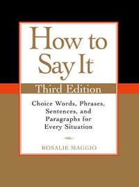 书籍 How to Say It, Third Edition的封面