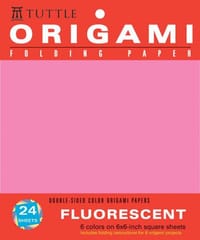 Origami Hanging Paper Fluorescent 6" 24 Sheets