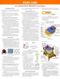 Study Card for Campbell-Reece Biology Seventh Edition - Neil Campbell, Jane Reece