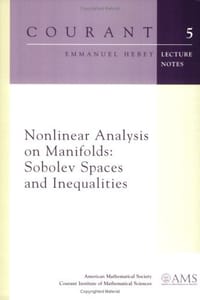 书籍 Nonlinear Analysis on Manifolds的封面