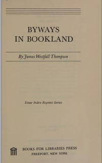 Byways in Bookland