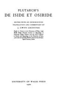 De Iside Et Osiride