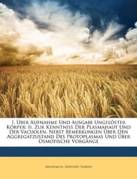 I. Uber Aufnahme Und Ausgabe Ungeloster Korper