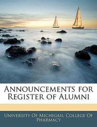 Announcements for Register of Alumni