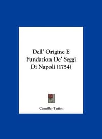 Dell' Origine E Fundazion de' Seggi Di Napoli