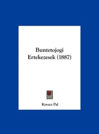Buntetojogi Ertekezesek
