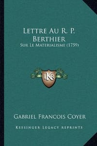 Lettre Au R. P. Berthier