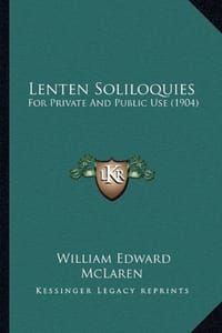 Lenten Soliloquies