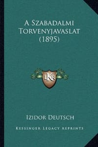 A Szabadalmi Torvenyjavaslat
