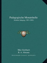 Padagogische Monatshefte