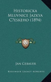 Historicka Mluvnice Jazkya Ceskeho