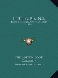 1-15 Leg. Bib. N.S. 1-15 Leg. Bib. N.S.