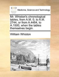 Mr. Whiston's Chronological Tables, from A.M. 0, to A.M. 2744, or from A.4484, to A.1500, When the Tables Themselves Begin. - Whiston, William