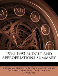1992-1993 Budget and Appropriations Summary