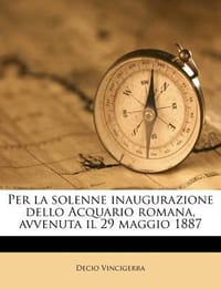 Per La Solenne Inaugurazione Dello Acquario Romana, Avvenuta Il 29 Maggio 1887