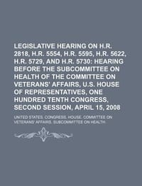 Legislative Hearing on H.R. 2818, H.R. 5554, H.R. 5595, H.R. 5622, H.R. 5729