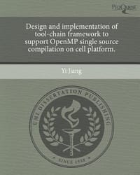 Design and Implementation of Tool-Chain Framework to Support Openmp Single Source Compilation on Cell Platform.