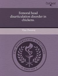 Femoral Head Disarticulation Disorder in Chickens.