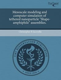 Mesoscale Modeling and Computer Simulation of Tethered Nanoparticle \Shape-Amphiphile\" Assemblies."