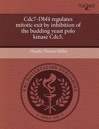 Cdc7-Dbf4 Regulates Mitotic Exit by Inhibition of the Budding Yeast Polo Kinase Cdc5.