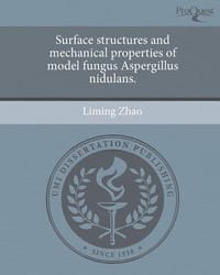 Surface Structures and Mechanical Properties of Model Fungus Aspergillus Nidulans.