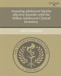 Assessing Adolescent Bipolar Affective Disorder with the Millon Adolescent Clinical Inventory.