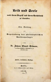 Leib Und Seele Nach Ihrem Begriff Und Ihrem Verhaeltniss Zu Einander...