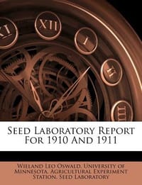 Seed Laboratory Report for 1910 and 1911