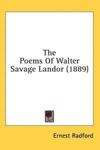 The Poems Of Walter Savage Landor