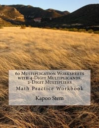 60 Multiplication Worksheets With 4-digit Multiplicands, 2-digit Multipliers: Math Practice Workbook - 无名图书