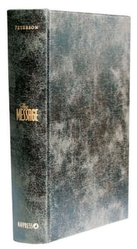 The Message Distressed Black Lthr-Lk Hardback