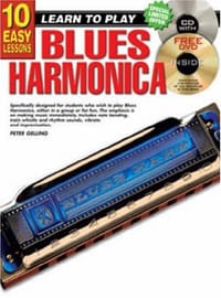 书籍 10 Easy Lessons Blues Harmonica Bk/CD的封面