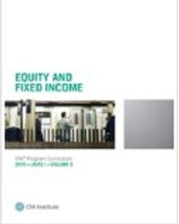 2015 CFA Level 1 Volume 5 Equity and Fixed Income