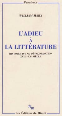 书籍 L'adieu à la littérature的封面