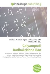 Calyampudi Radhakrishna Rao - Miller, Frederic P.; Vandome, Agnes F.; McBrewster, John