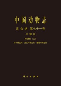 中国动物志 昆虫纲 第七十一卷 半翅目 叶蝉科（三） 杆叶蝉亚科 秀头叶蝉亚科 缘脊叶蝉亚科
