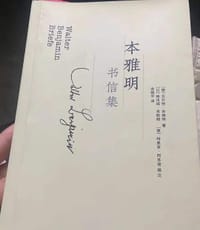 书籍 本雅明书信集的封面