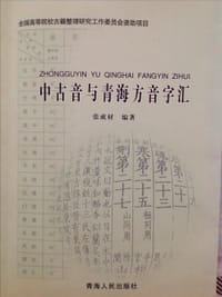 书籍 中古音与青海方音字汇的封面