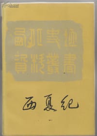 书籍 西夏纪的封面