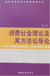 书籍 消费社会理论及其方法论导论的封面