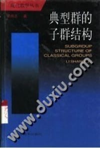 书籍 典型群的子群结构的封面